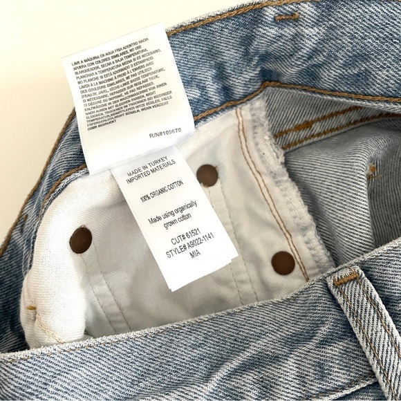 Agolde Mia Mid Rise Straight Leg Denim Jeans Size 24 - Picture 9 of 11